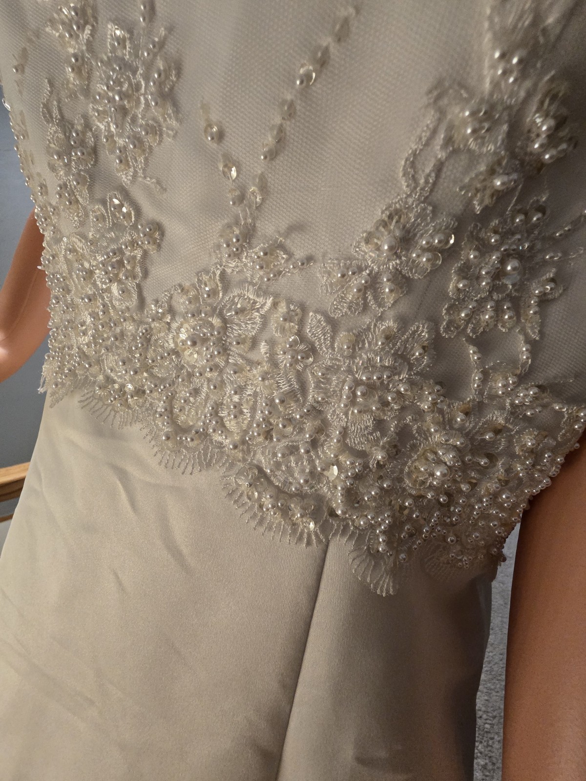 White Off-Shoulder Wedding Gown