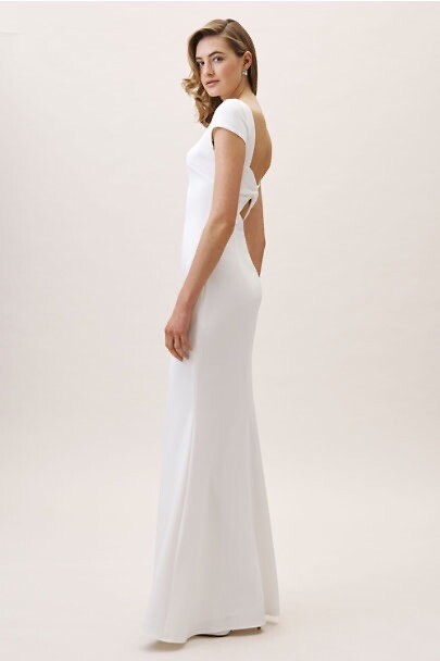 BHLDN Madison Maxi Dress Gown by Katie May Size 4 Ivory $280