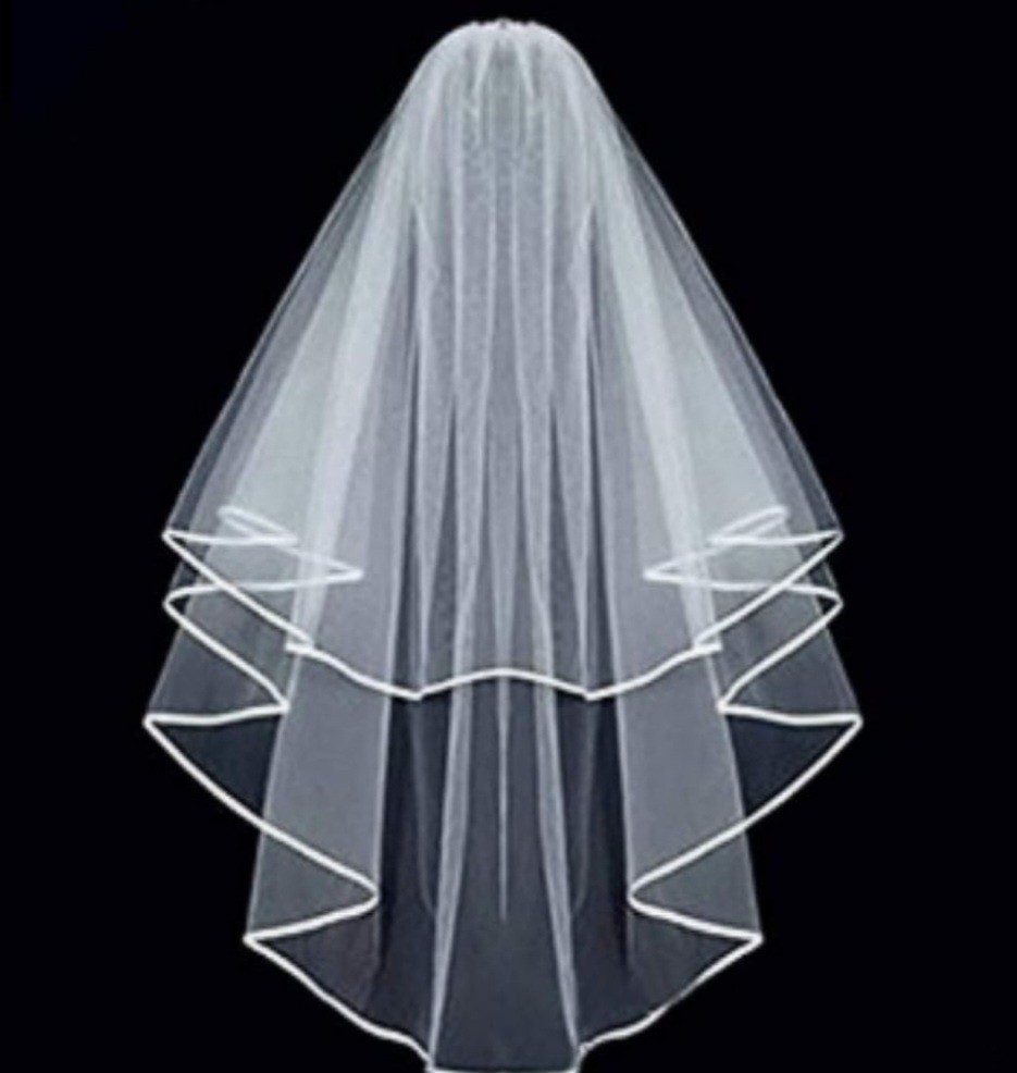 Satin & Lace White Wedding Gown Size 7-8