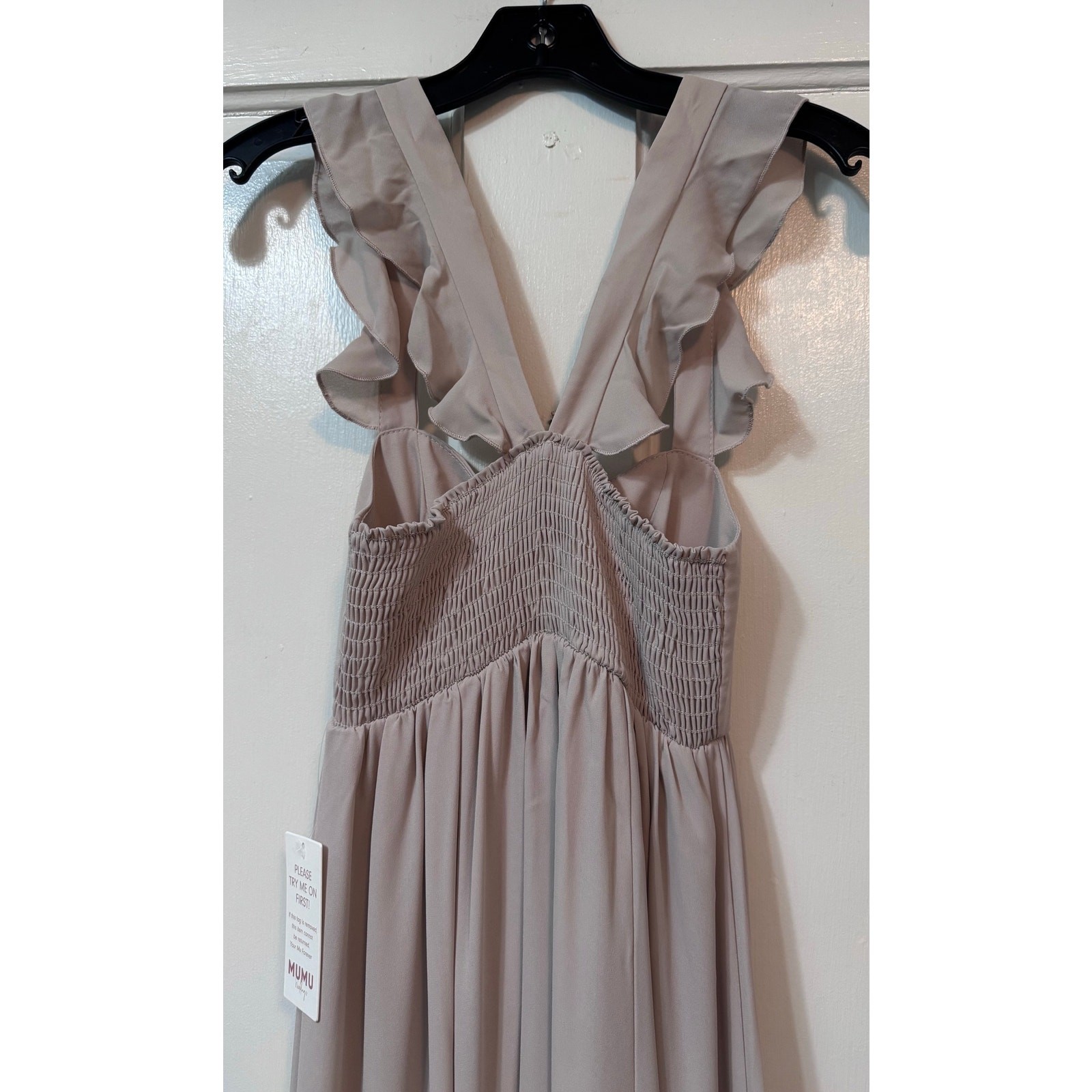 NWT Show Me Your MuMu Light Lavender Chiffon June Maxi Gown Dress Size XS