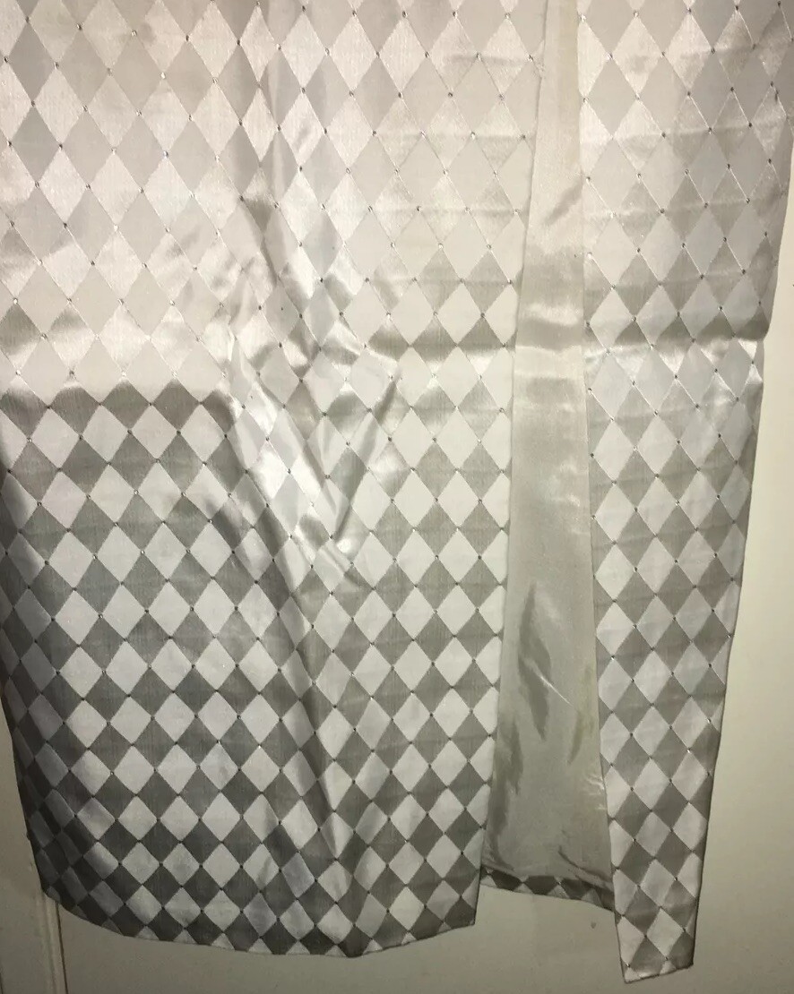 NWT Jessica McClintock Gunne Sax Vintage White Jacquard Satin ￼Dress Size 7