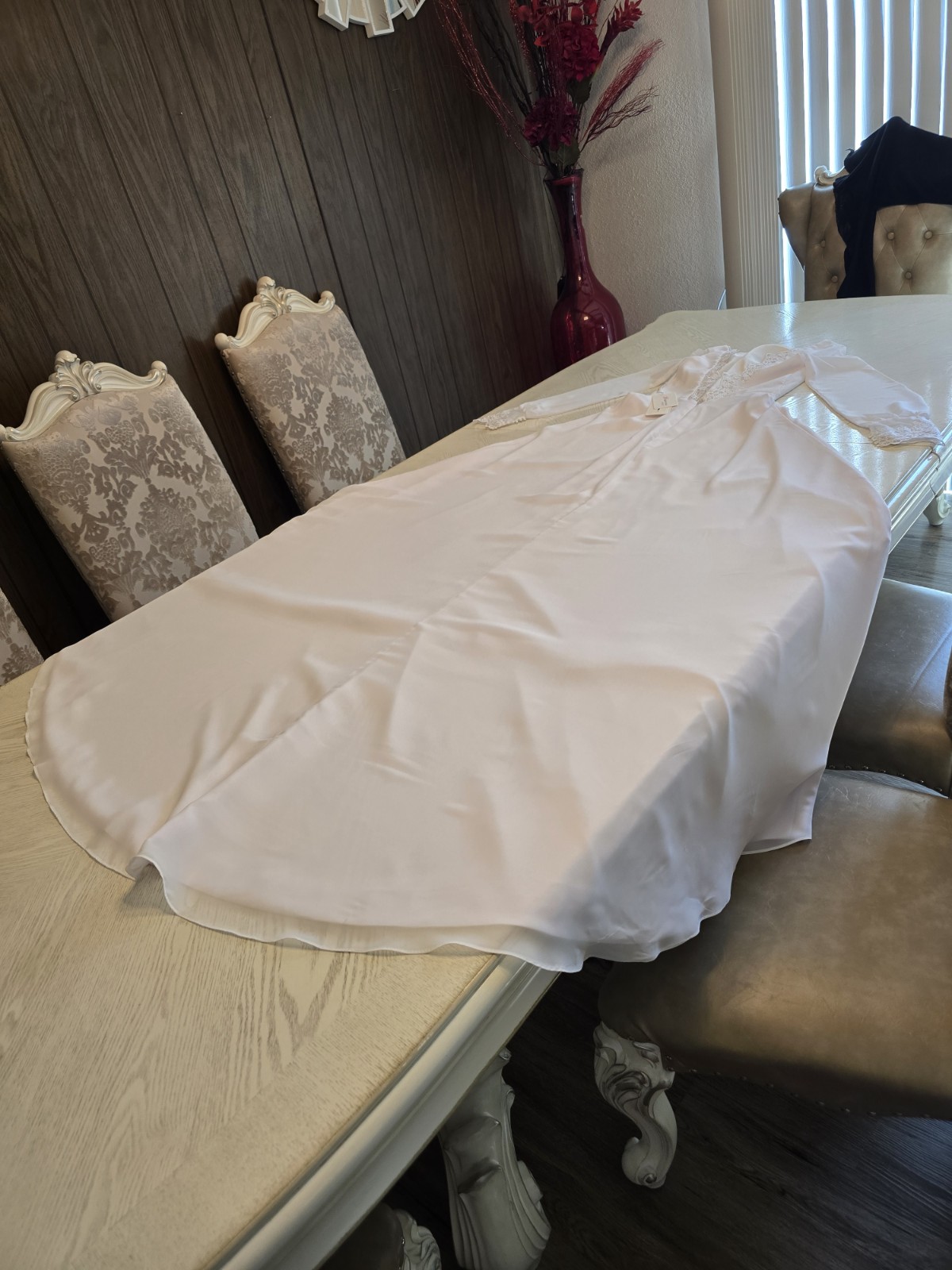 Bridal Dress Wedding Brand Is Mingdas Dress White**Size Measurements In Photos**