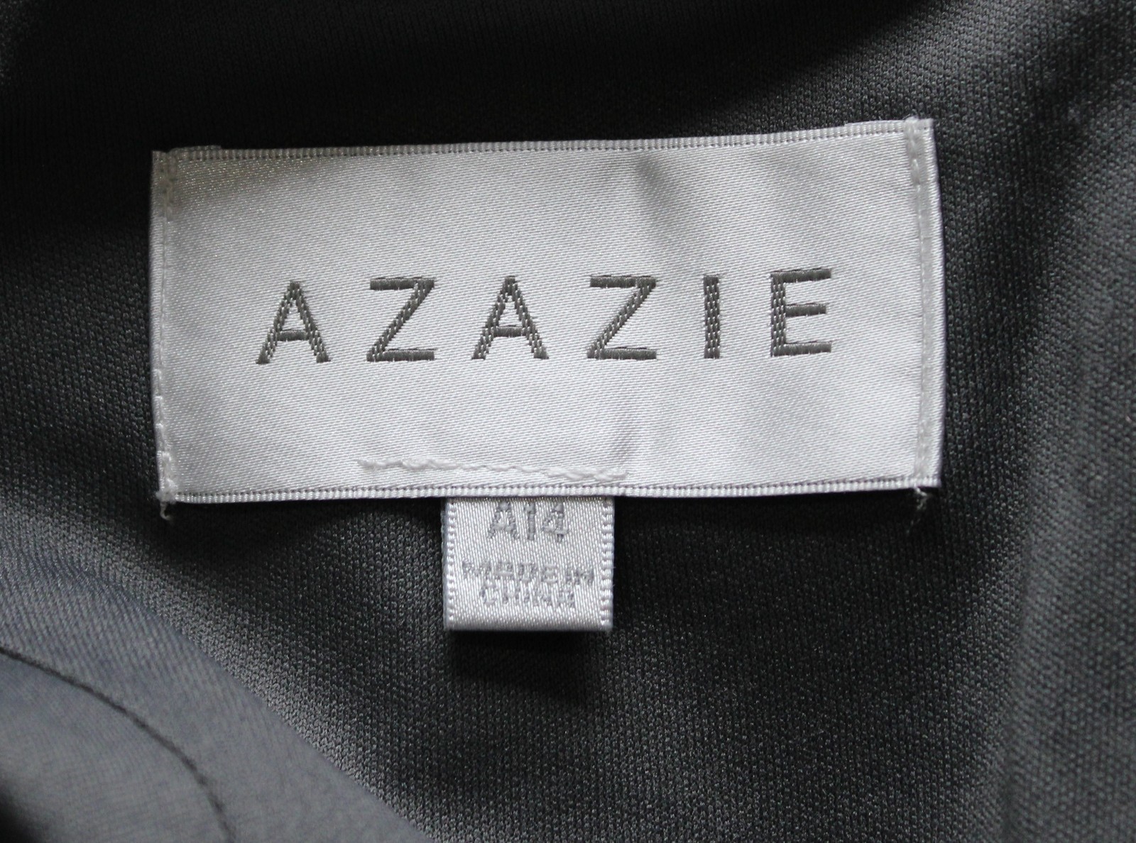 Azazie Women’s Calathea A-Line Lace Mesh Dress AP2 Steel Grey Size: A14 NWT