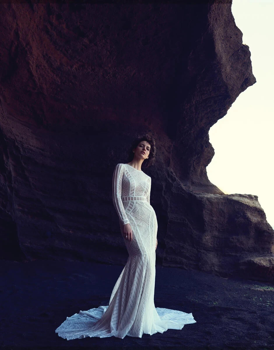 Justin Alexander Wedding Dress Art Deco Beaded Signature 99045 Label 12 Street 8