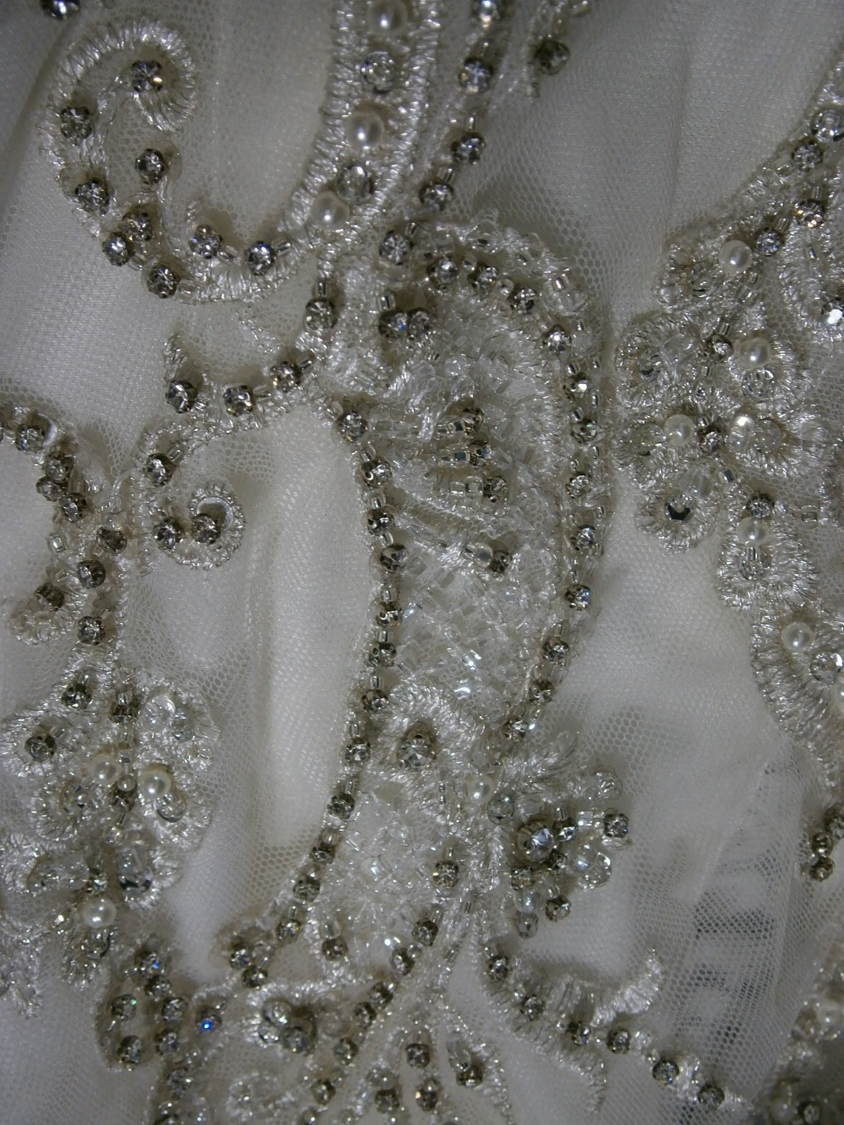 Allure Bridal C405 Wedding Dress Ball Gown 6-10 Mermaid Illusion Ruffles Bling