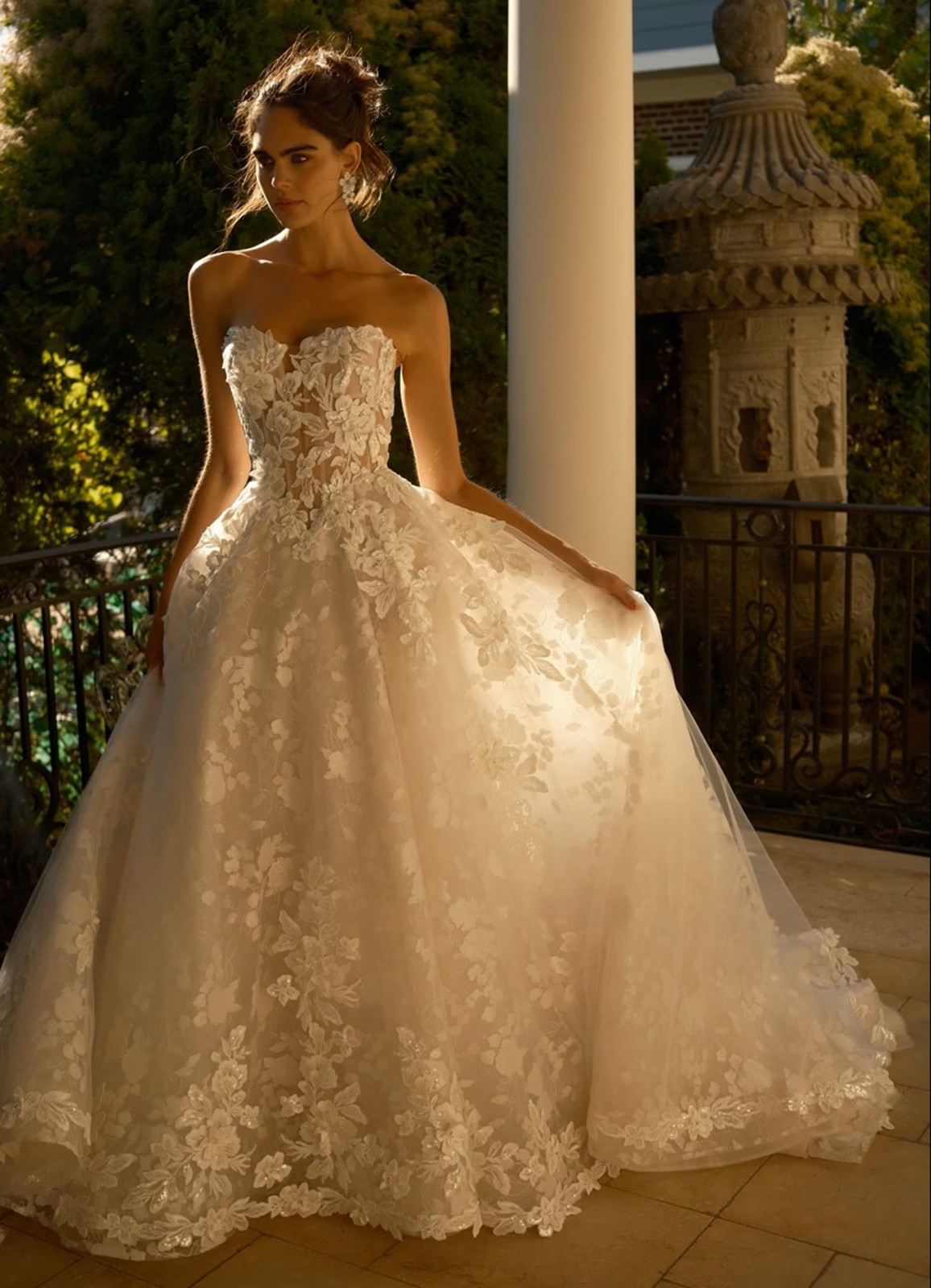 Breezy Floral Lace Wedding Dress Wedding Dress 32-60 Ivory Tailored