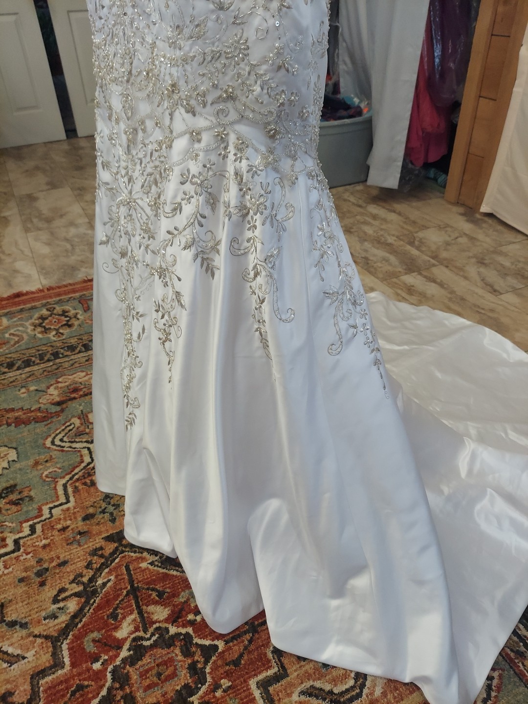 Morilee Adjustable Lacedownformfit Mermaid size12 High Intrigue Gem Pearl Bead