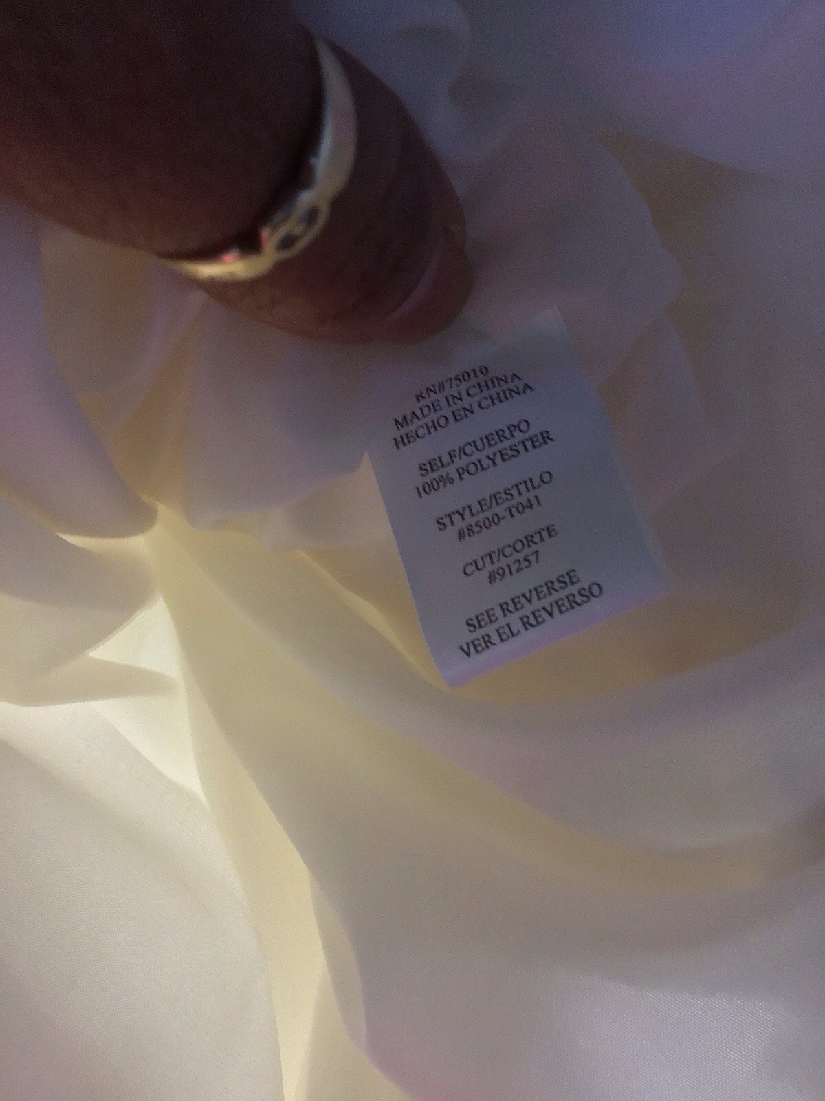Jodi Kristopher Satin Wedding Dress A Line Gown Wt Silver Sz 5