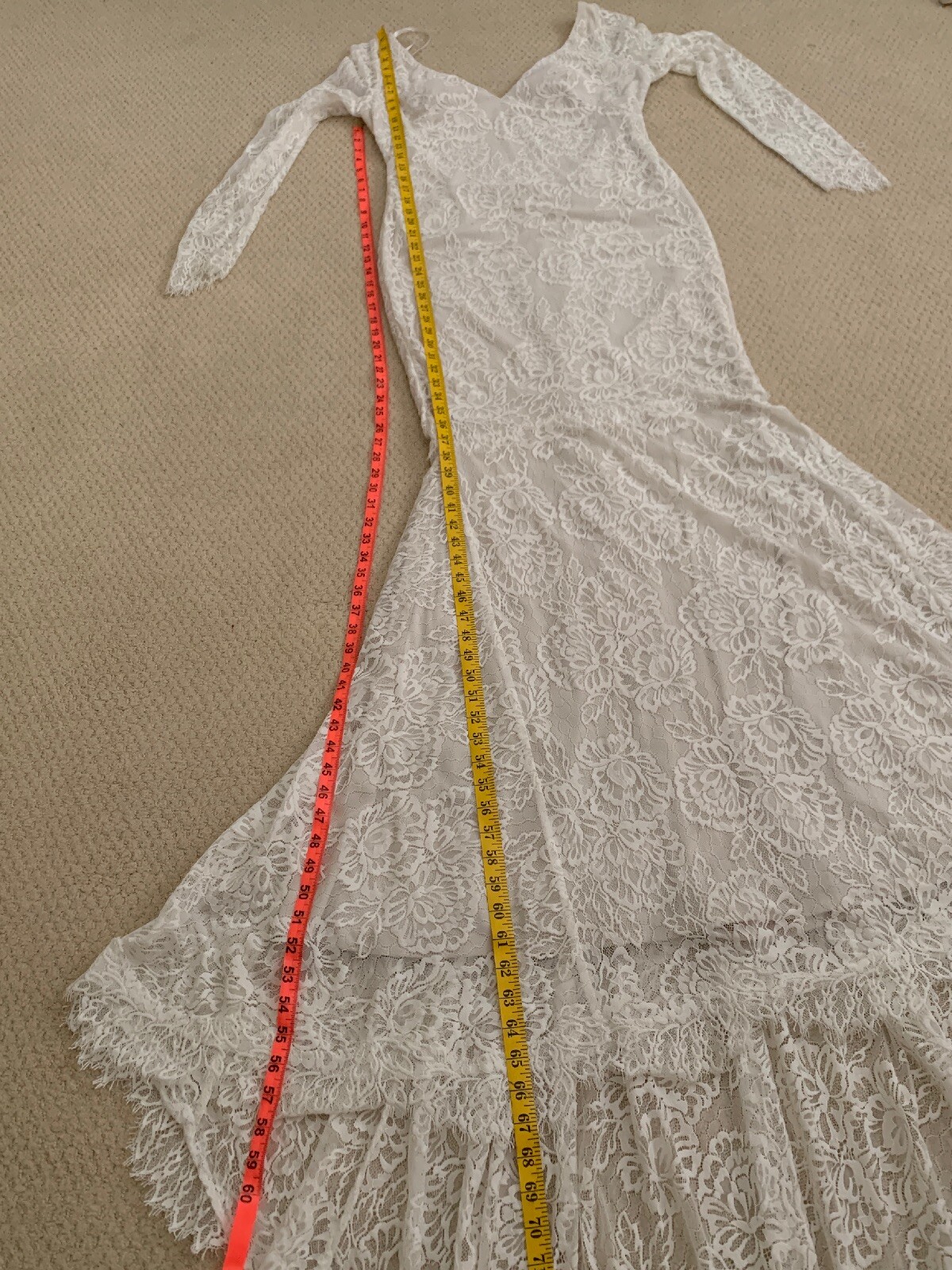 NEW $2195 Katie May San Sebastian Lace Mermaid Gown Wedding [SZ V ] #F409