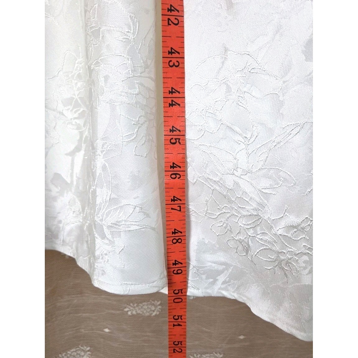 Ivory Brocade Dress 16 Tea Length Corset Sleeveless Padded Lined Full Skirt NWT