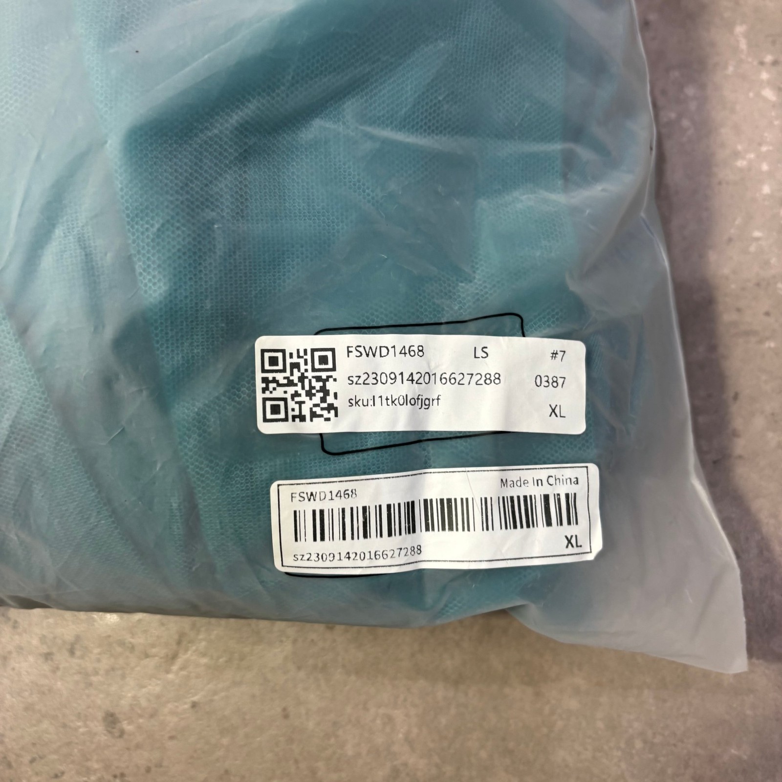 Faeriesty One-Shoulder Wedding Dress Women’s XL Teal Tulle Maxi Gown